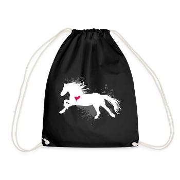 Riding Free Time Gift Rider - Drawstring Bag - black - Front