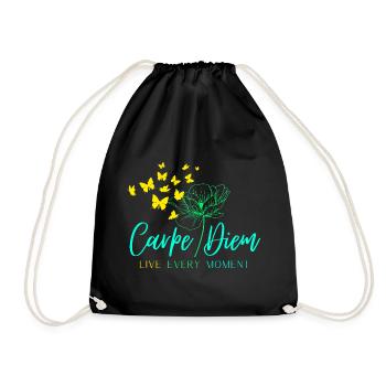 Carpe Diem VIVEZ CHAQUE INSTANT - Sac de sport léger - noir - Devant