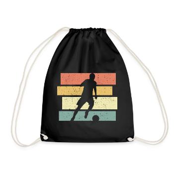 Soccer Retro Vintage Football Legend - Drawstring Bag - black - Front