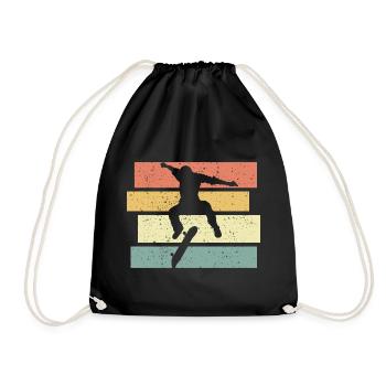 Skateboard Retro vintage Skating Skateboard Legend - Turnbeutel - Schwarz - Vorne