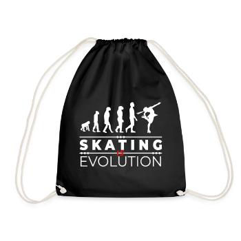 Skating is evolution - Message Humour Parodie - Sac de sport léger - noir - Devant