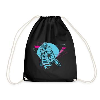 Eishockey - Drawstring Bag - black - Front