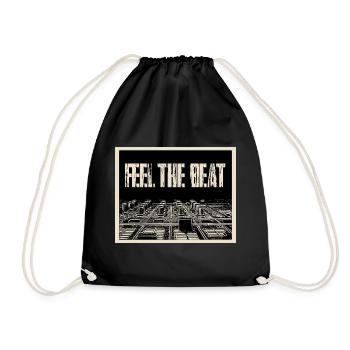 Feel the Beat Club Vibe - Drawstring Bag - black - Front