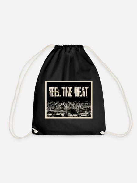 Feel the Beat Club Vibe - Turnbeutel - Schwarz