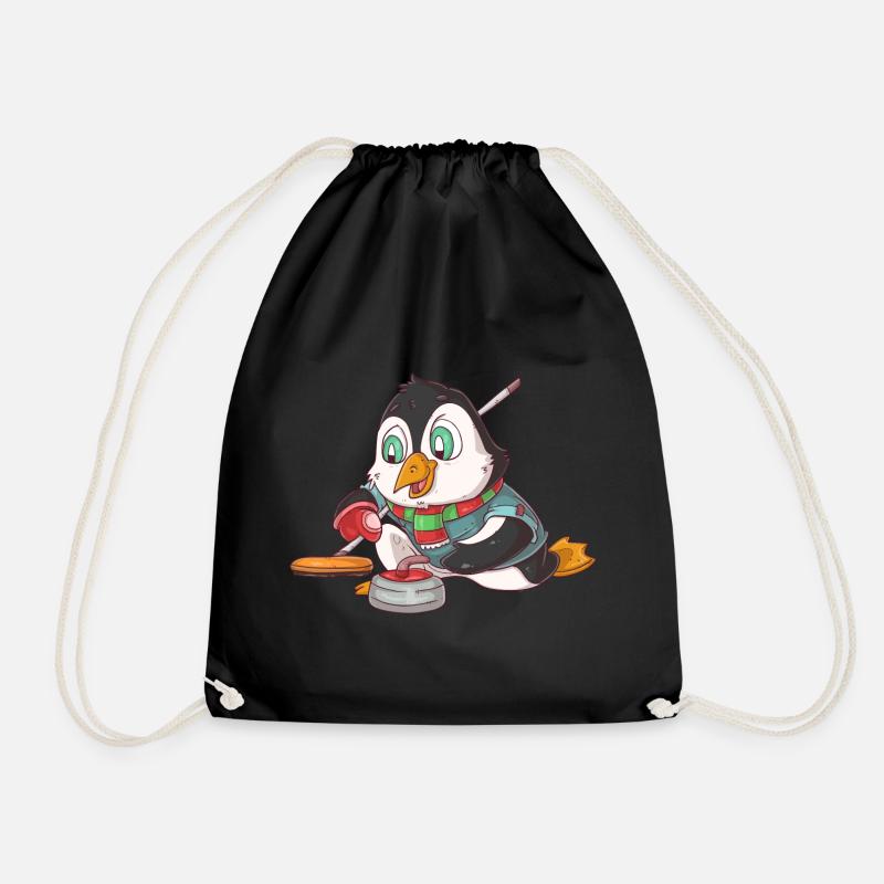 Pingouin de curling - Sac de sport léger - noir