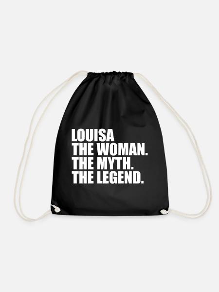Woman Myth Legend Name Louisa - Drawstring Bag - black
