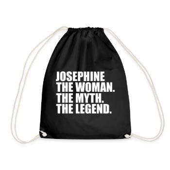 Woman Myth Legend Name Josephine - Drawstring Bag - black - Front