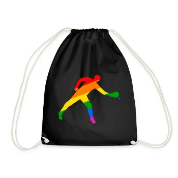 Tennis de table coloré et dynamique - Sac de sport léger - noir - Devant