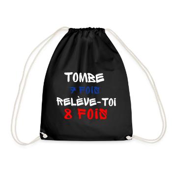 Testimony of Optimism and Resilience - Drawstring Bag - black - Front