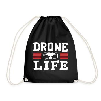 Drohnenpilot RC FPV Quadrocopter - Turnbeutel - Schwarz - Vorne