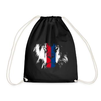 Lion of Lyon. France - Drawstring Bag - black - Front
