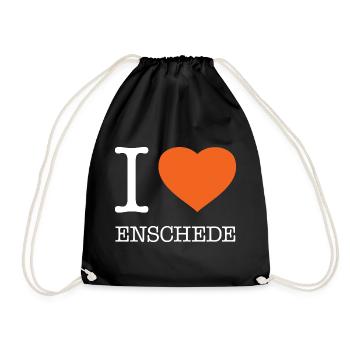 I LOVE ENSCHEDE - Turnbeutel - Schwarz - Vorne