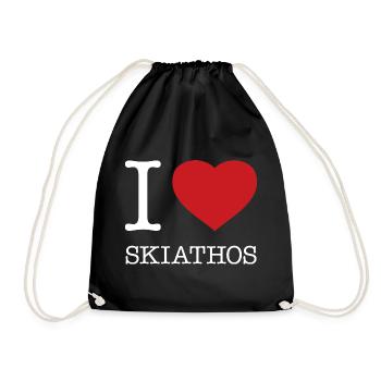 I LOVE SKIATHOS - Drawstring Bag - black - Front