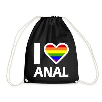 I love anal - Sac de sport léger - noir - Devant