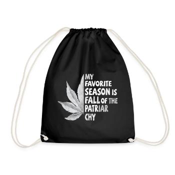 My favorite season is Fall of the Patriarchy - Drawstring Bag - black - Front