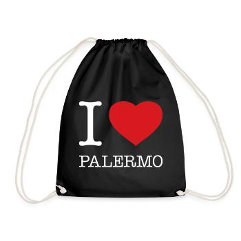 I LOVE PALERMO - Turnbeutel - Schwarz - Vorne