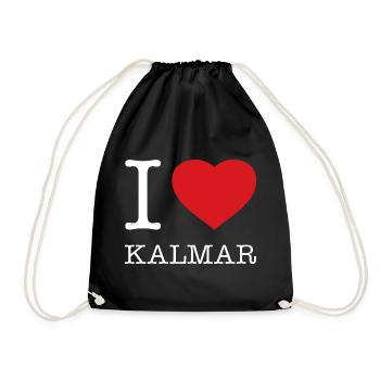 I LOVE KALMAR Sverige Schweden - Turnbeutel - Schwarz - Vorne