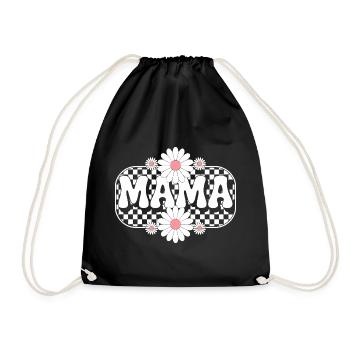 Retro Mama Flower Aesthetic Mother's Day Gift - Sac de sport léger - noir - Devant