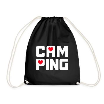 Camping Coeur Fan Camping-car Retraité Caravane Van Life - Sac de sport léger - noir - Devant