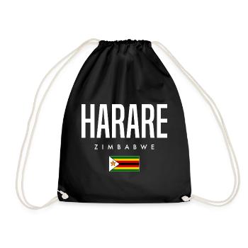 Harare, Zimbabwe - Sac de sport léger - noir - Devant