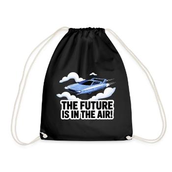 Conception de voiture volante rétro-futuriste - Sac de sport léger - noir - Devant