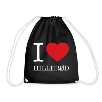 I love Hillerød - Turnbeutel - Schwarz - Vorne