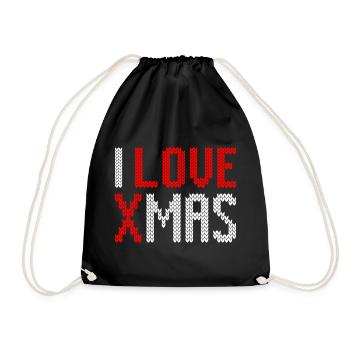 Je l’aime bien les Noëls moches de Noël - Sac de sport léger - noir - Devant