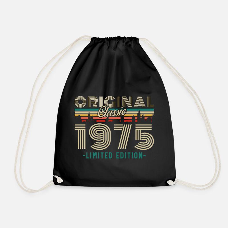Original 1975 Vintage Retro Geburtstagsgeschenk - Turnbeutel - Schwarz