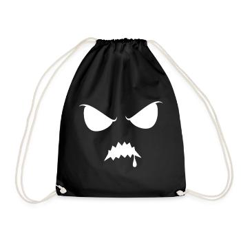 Spooky Halloween Silhouette Shadow Sinister - Drawstring Bag - black - Front