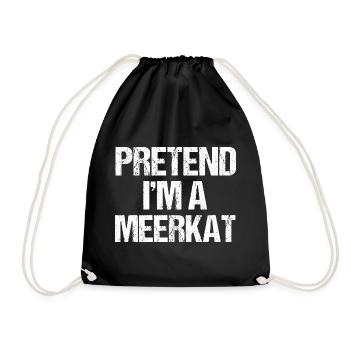 Faire semblant d’être un suricate Costume drôle Halloween - Sac de sport léger - noir - Devant