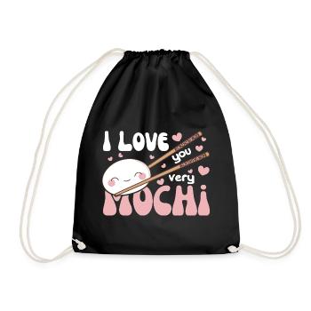 I love you very mochi kawaii reiskuchen mochi - Turnbeutel - Schwarz - Vorne