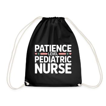 Pediatric Nurse Patience Level Pediatric Nursing - Turnbeutel - Schwarz - Vorne