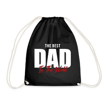 Feiert den besten Vater der Welt! Perfektes Geschenk - Turnbeutel - Schwarz - Vorne