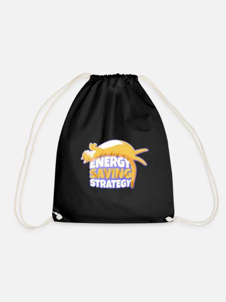 Energiesparstrategie-Maskottchen - Turnbeutel - Schwarz