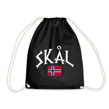 Norway Vacation Norge Fjords Travel Scandinavian - Drawstring Bag - black - Front