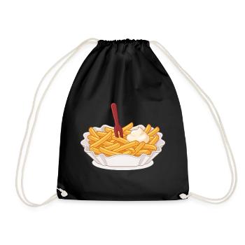 pommes - Turnbeutel - Schwarz - Vorne