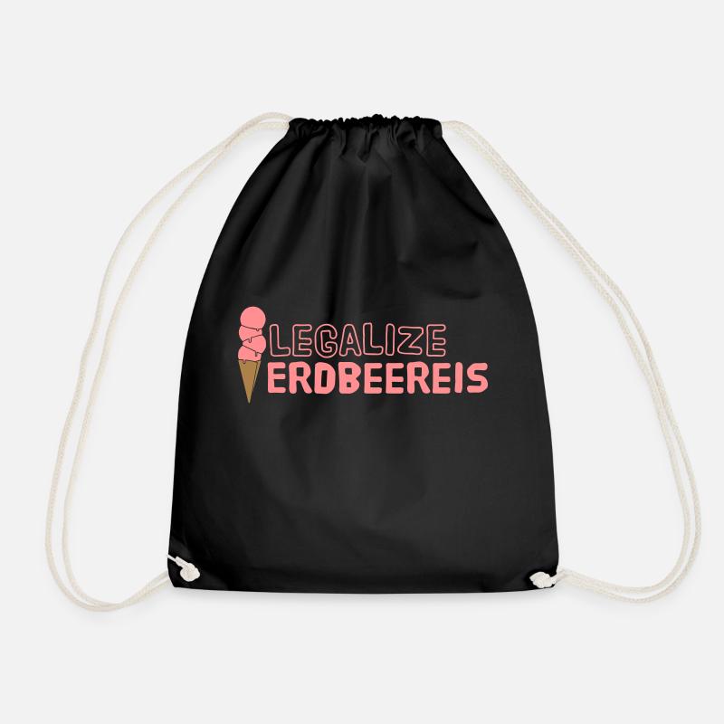 Legalize Erdbeereis! - Turnbeutel - Schwarz