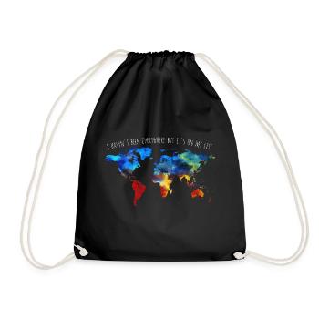 Je n'ai pas partout mais il est sur ma liste - Sac de sport léger - noir - Devant