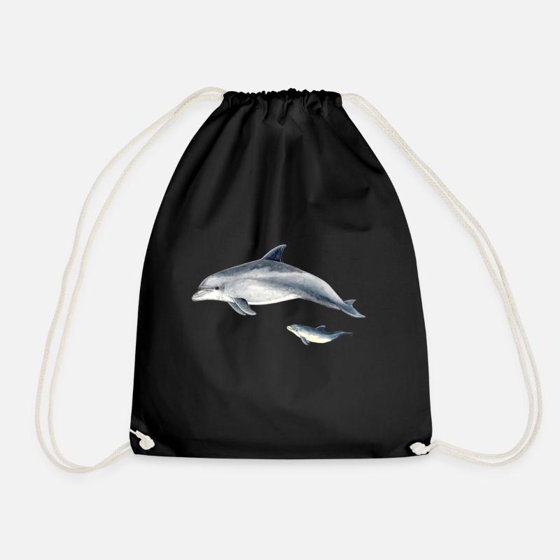 Großer Tümmler - Grand Dauphins - Tümmler - Turnbeutel - Schwarz