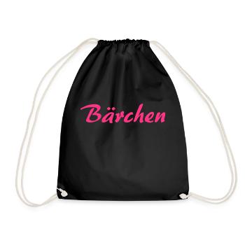 Bärchen - Turnbeutel - Schwarz - Vorne