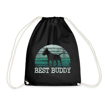 Cadeau d'amant de chien Bull Terrier Vintage - Sac de sport léger - noir - Devant