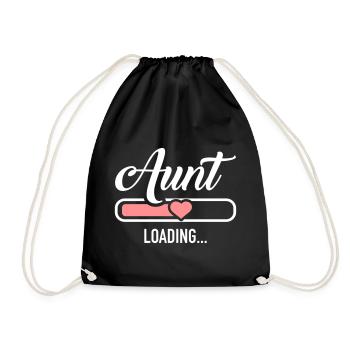 aunt - Drawstring Bag - black - Front