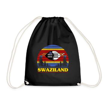 Swasiland - Turnbeutel - Schwarz - Vorne