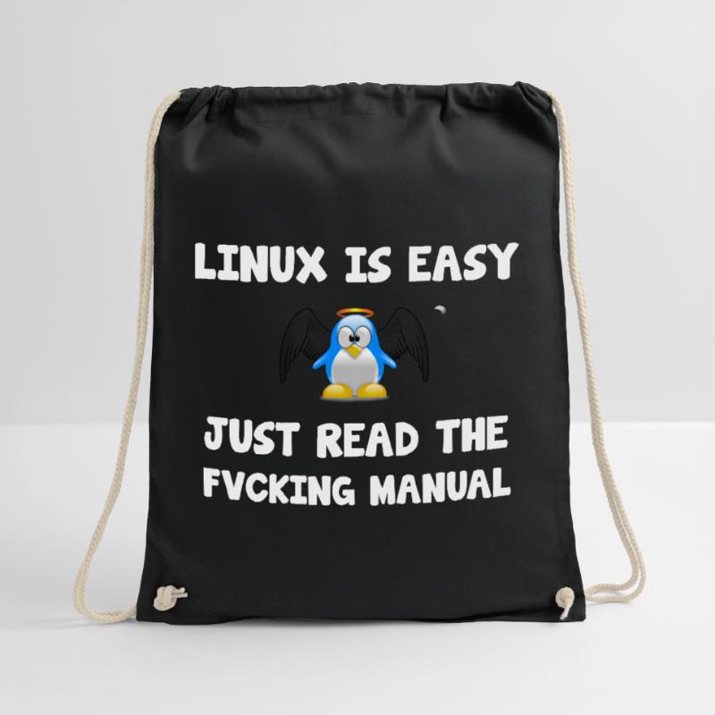 Linux Computer Science Programmer Admin Drawstring Bag