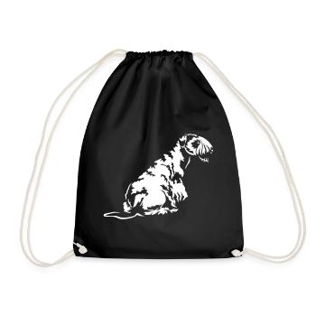 Cesky Terrier "Black Edition" - Turnbeutel - Schwarz - Vorne