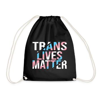 Trans Lives Matter - Fierté transgenre - Sac de sport léger - noir - Devant