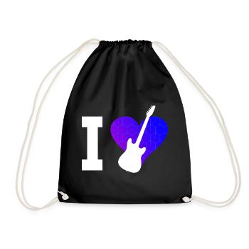 Guitariste Guitariste Guitariste Femmes Guitare Homme - Sac de sport léger - noir - Devant