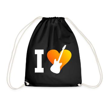 Guitare Hommes Guitare Guitariste Femmes Guitare Joue - Sac de sport léger - noir - Devant
