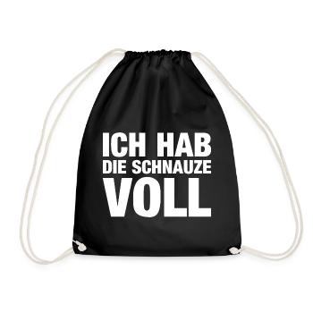 Ich Hab Die Schnauze Voll - Turnbeutel - Schwarz - Vorne
