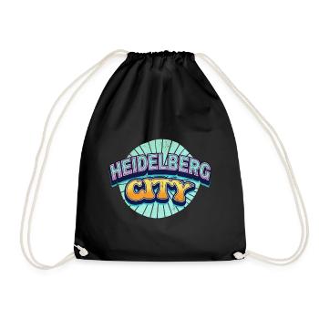 Heidelberg Germany City Font Pop Art Comic - Drawstring Bag - black - Front